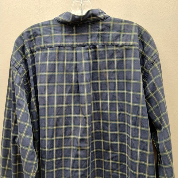 Ralph Lauren Men's Plaid Pony Logo Classic Fit Button Down Shirt Blue Size 2XB - Picture 7 of 7